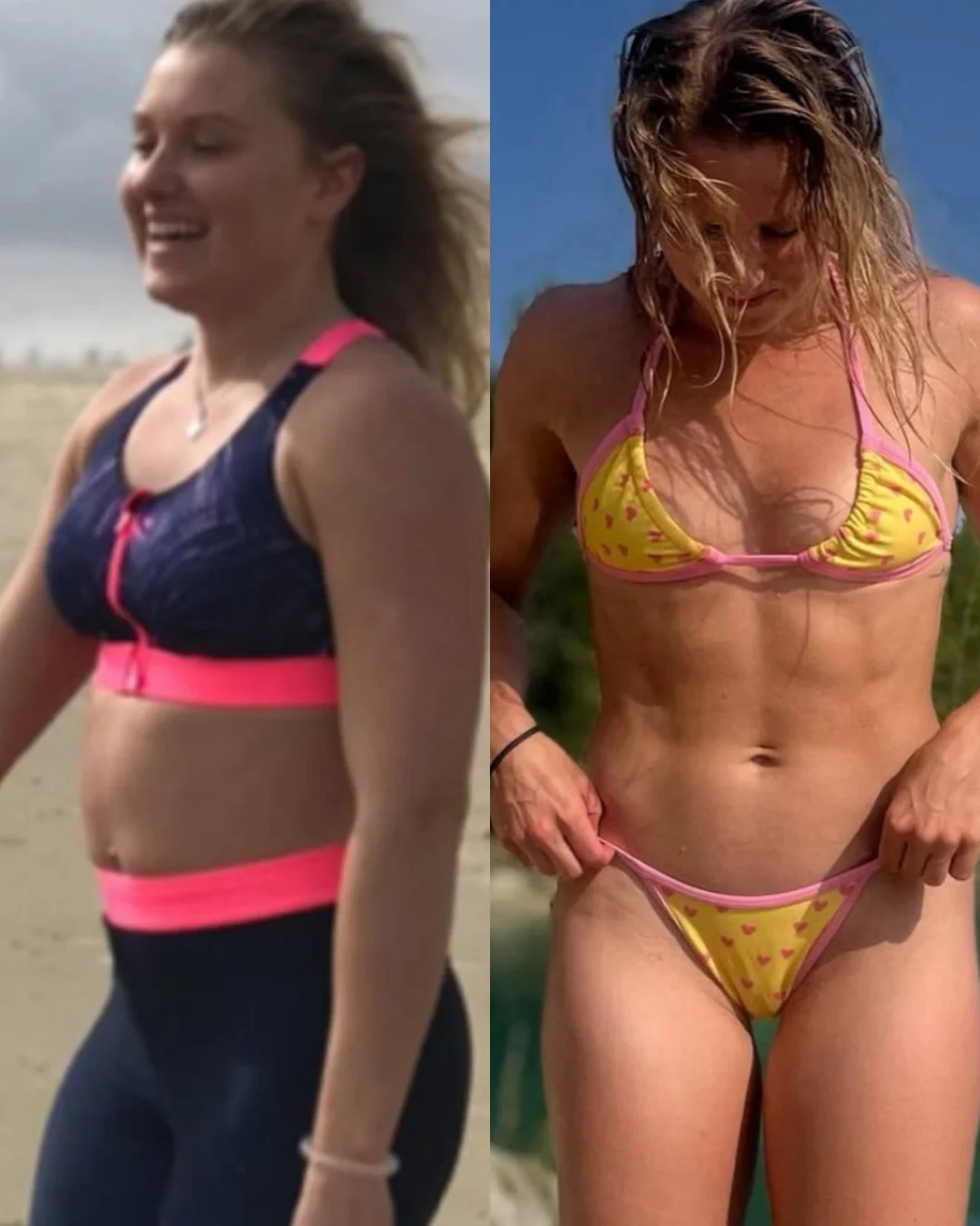 Avant/après Alyson · 7 ans, −12 kg gras +5 kg muscle, Hyrox